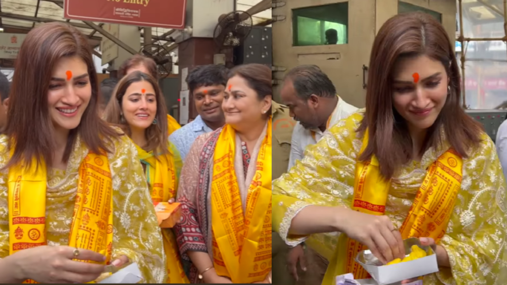 Kriti Sanon and her family visited Siddhivinayak temple
