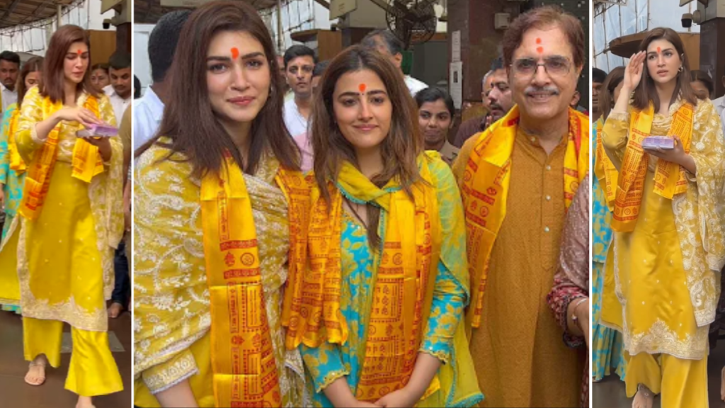 Kriti Sanon and her family visited Siddhivinayak temple