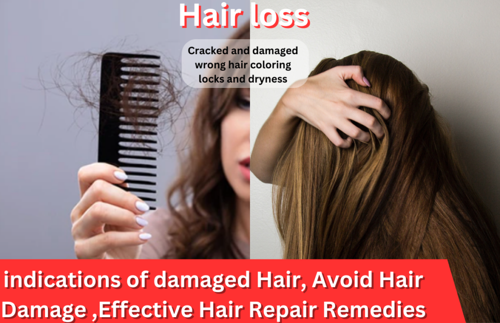 indications of damaged Hair