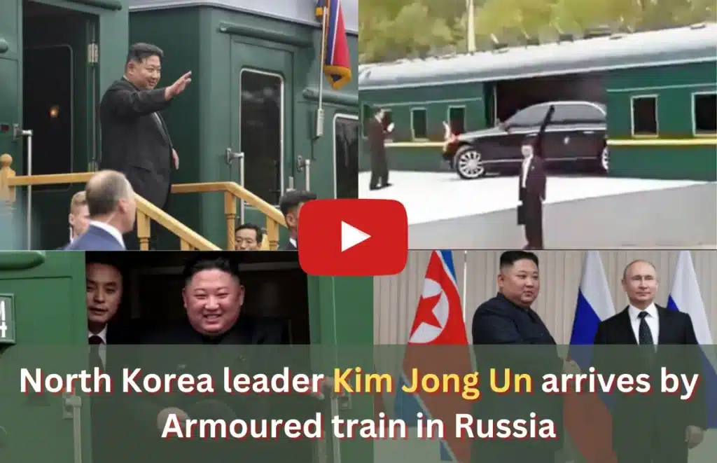 Kim Jong Un's Maybach Limousine and his family seen boarding a Powerful Armoured train via custom ramp travel to Russia